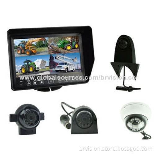 Vehicle safety backup camera system with 7.0-inch quad monitor and night vision cameraNew